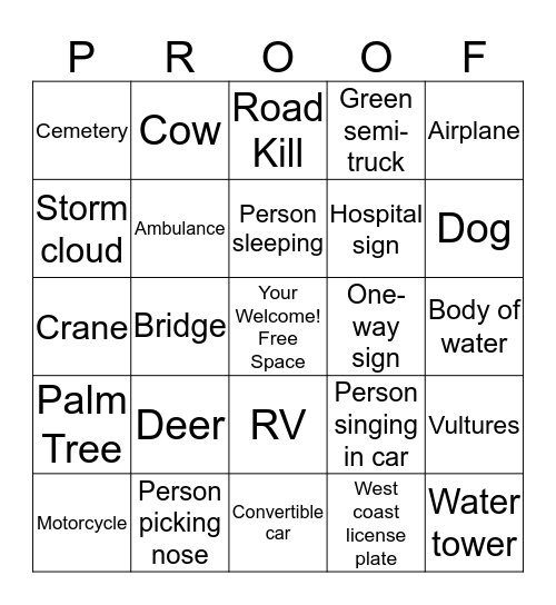 Road Trip Bingo - Atlanta United Bingo Card