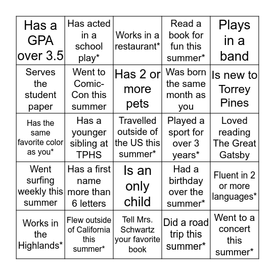 Bingo Card