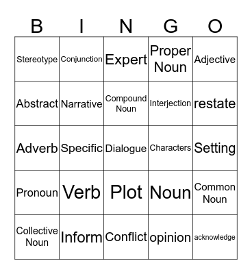 Dillon's Tutorial October 23, 2019 Bingo Card