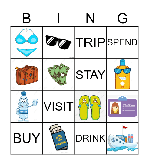 TRAVEL Bingo Card
