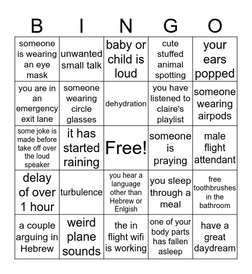 BINGO Card