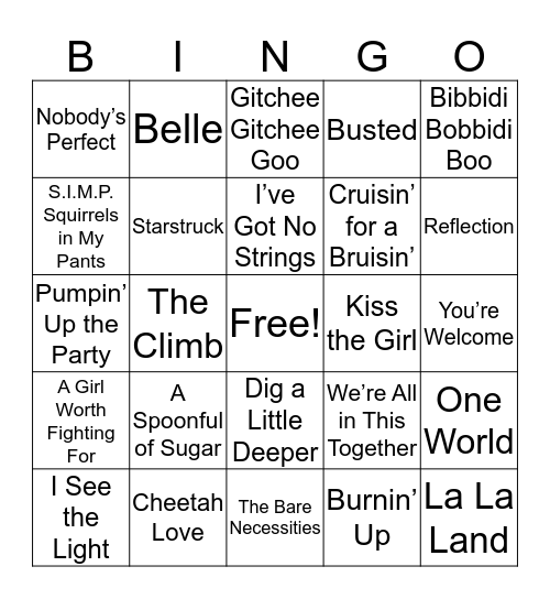 Bulls Nite Out Bingo Card