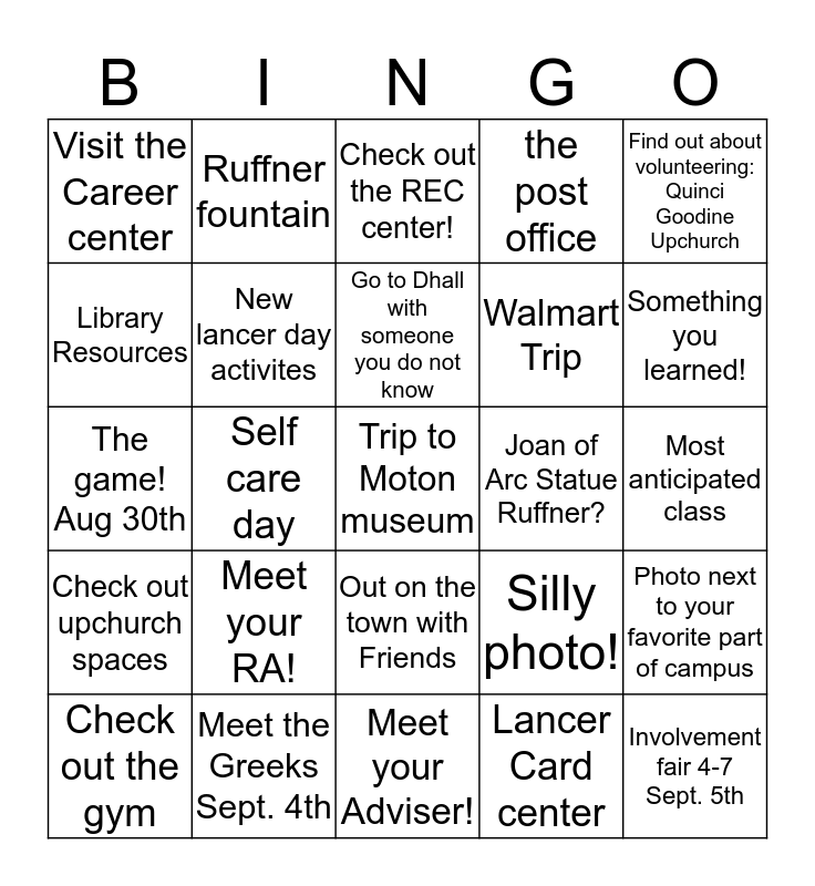 Social Media Bingo Card