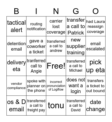 Logiflow Bingo Card