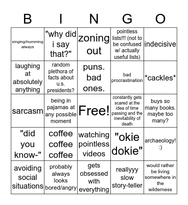 Rach Bingo Card