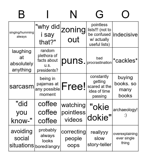 Rach Bingo Card