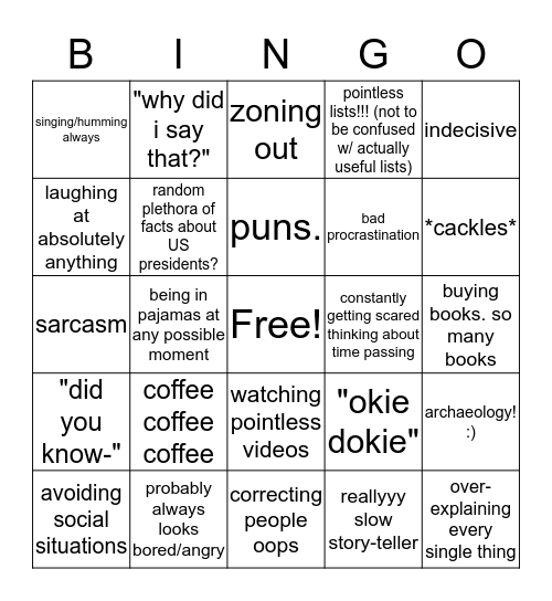 Rach Bingo Card