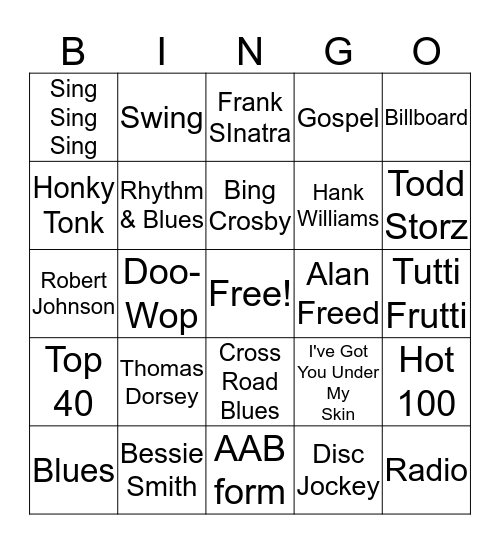 Chapter 1 Bingo R&R Bingo Card