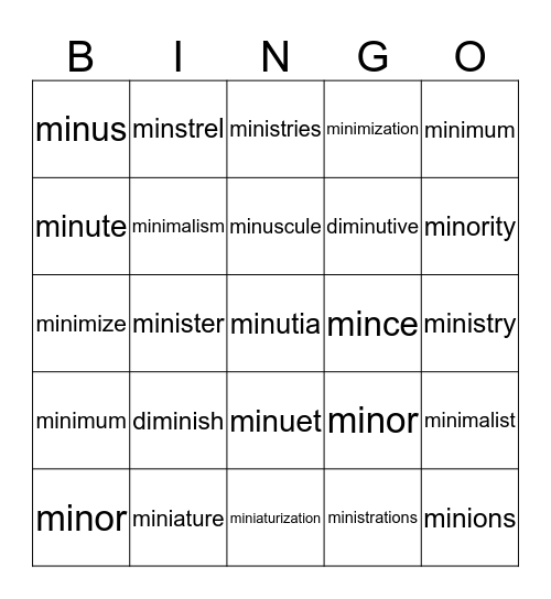 Teal 141 Bingo Card