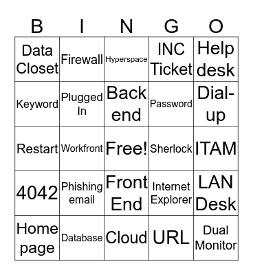 IT BINGO Card