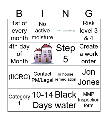 EAST BAY FPI MARKETING MEETING Bingo Card