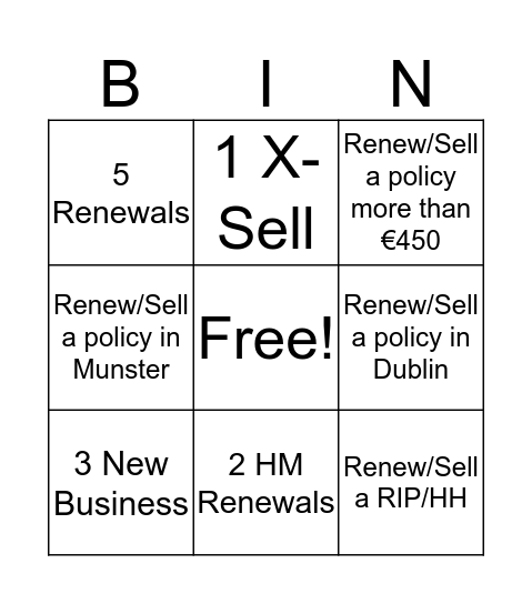 Home Team Bingo Card