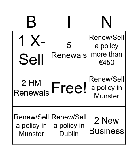 Home Team Bingo Card