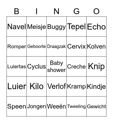 Purple Babyshower  Bingo Card