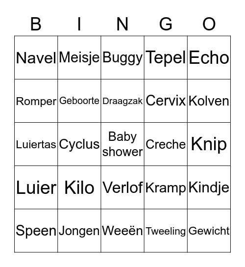 Purple Babyshower  Bingo Card