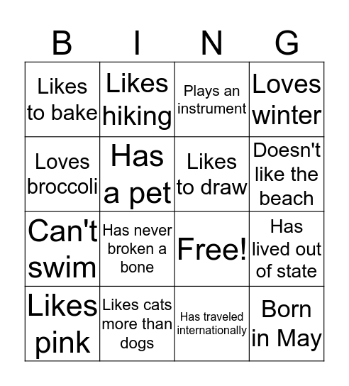 STF Bingo! Bingo Card