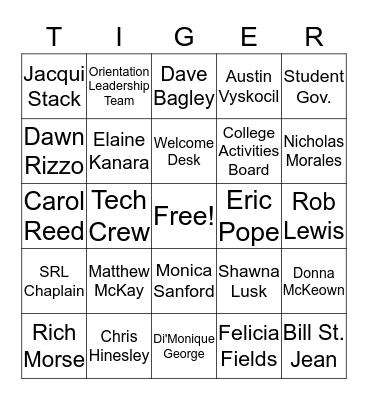 Center for Campus Life Meet & Great Bingo Card