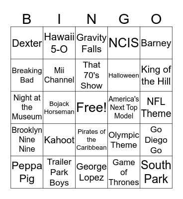 Bulls Nite Out  Bingo Card