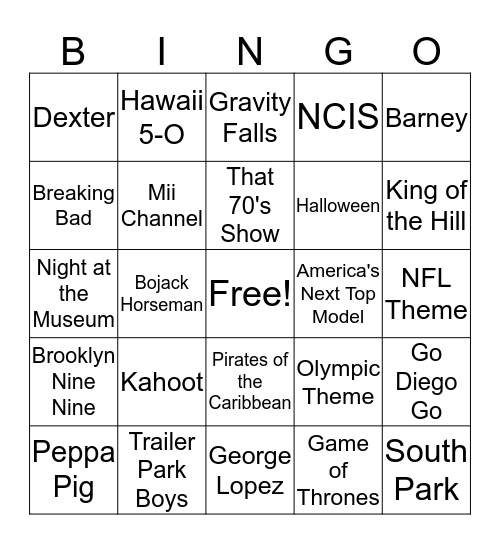 Bulls Nite Out  Bingo Card