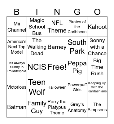 Bulls Nite Out  Bingo Card