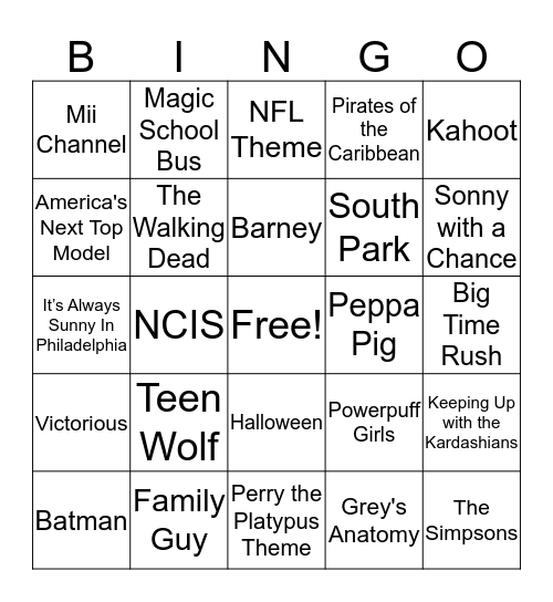 Bulls Nite Out  Bingo Card