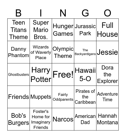 Bulls Nite Out  Bingo Card