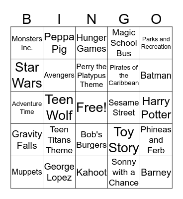 Bulls Nite Out Bingo Card