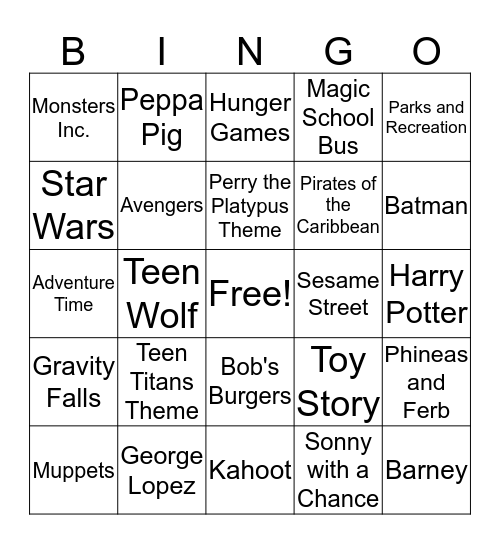 Bulls Nite Out Bingo Card