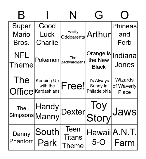 Bulls Nite Out Bingo Card