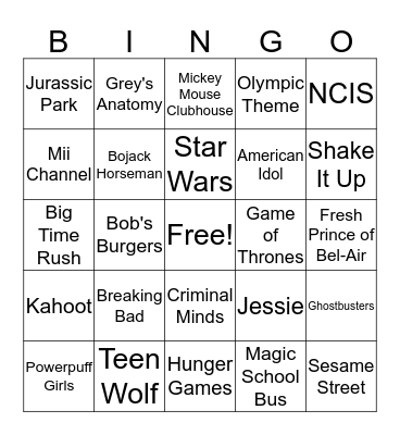 Bulls Nite Out  Bingo Card