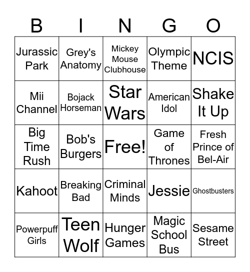 Bulls Nite Out  Bingo Card