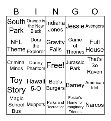Bulls Nite Out  Bingo Card