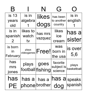 Who else? Bingo Card