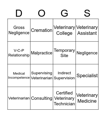 Az VPA Game Bingo Card
