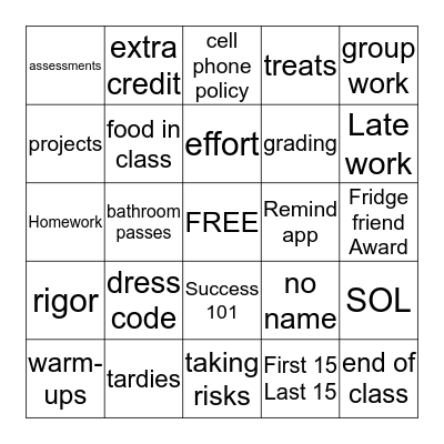 What in World are we doing? Bingo Card