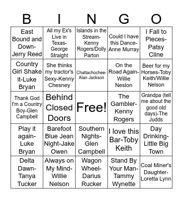BB62 C-O-U-N-T-R-Y Time! (mixed) Bingo Card
