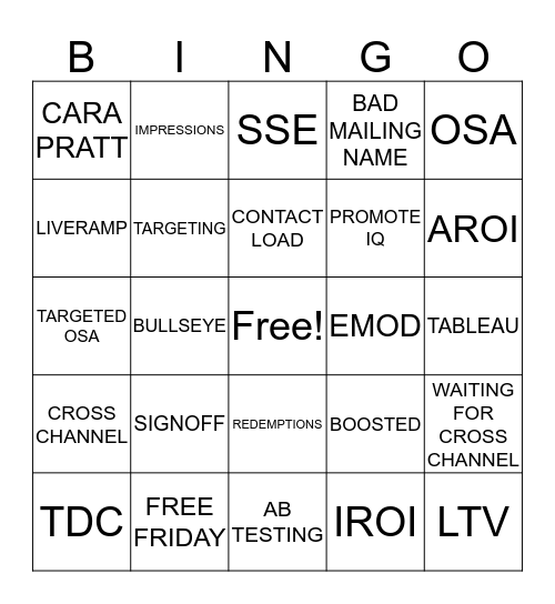 KPM BINGO Card