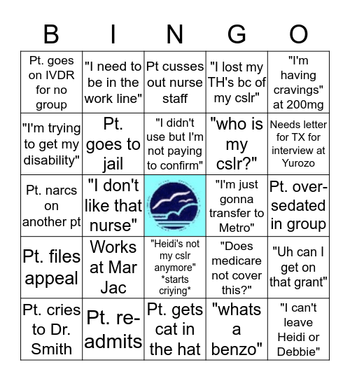 WRC Bingo Card