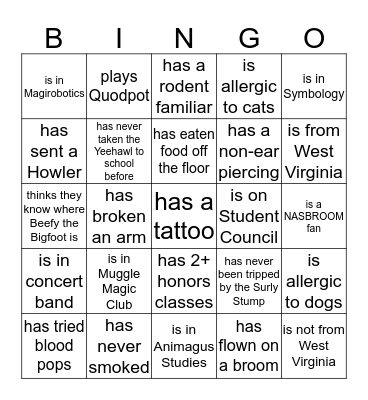 FIND SOMEONE WHO... Bingo Card