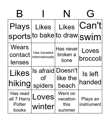 STF Bingo! Bingo Card