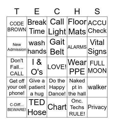 TECHS  BINGO Card