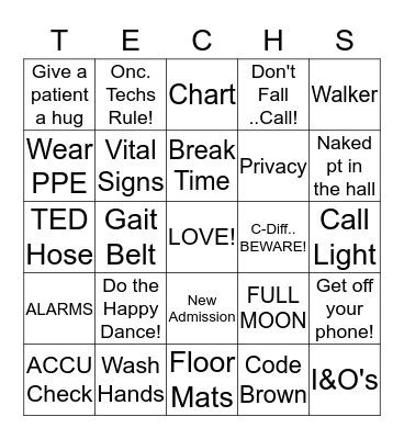 TECHS  BINGO Card