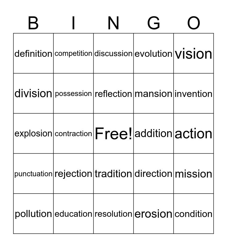 Tion And Sion Words Worksheet