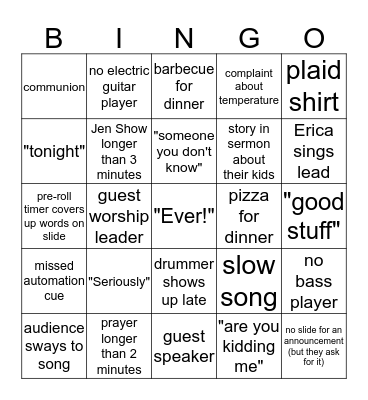 Tech Bingo! Bingo Card