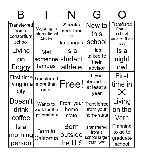 Bingo Card