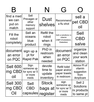 SEPTEMBER TECHNICIAN BINGO! Bingo Card