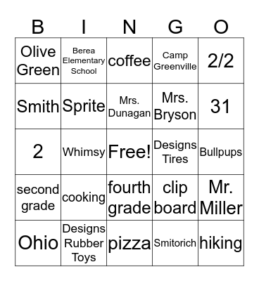 Welcome to Math Bingo! Bingo Card