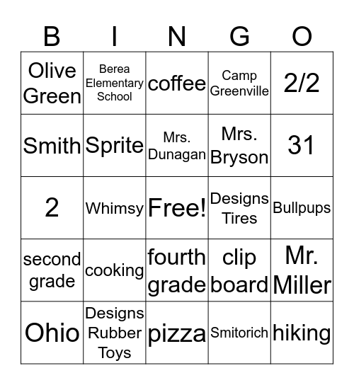 Welcome to Math Bingo! Bingo Card