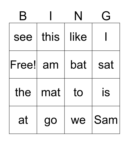 Module 1 Week 1 Bingo Card