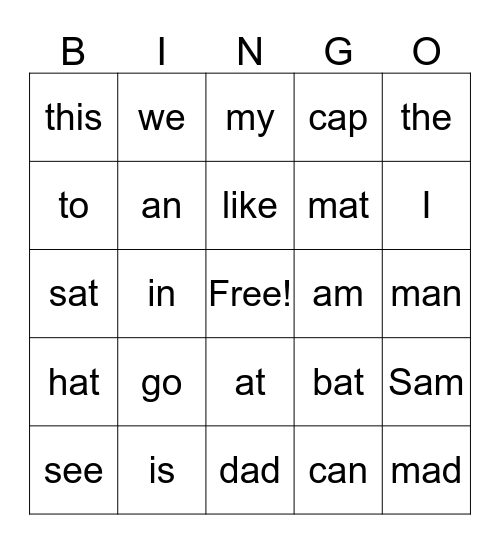 Module 1 Week 1 Bingo Card